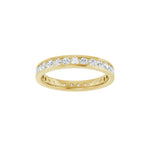 Round Lab-Grown Diamond Channel-Set Eternity Band in 14K Gold - 14K Yellow Gold