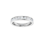 Round Lab-Grown Diamond Channel-Set Eternity Band in 14K Gold - 14K White Gold