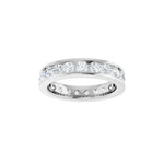 Round Lab-Grown Diamond Channel-Set Eternity Band in 14K Gold - 14K White Gold