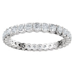 Round Lab-Grown Diamond Eternity Band in 14K Gold - 14K White Gold