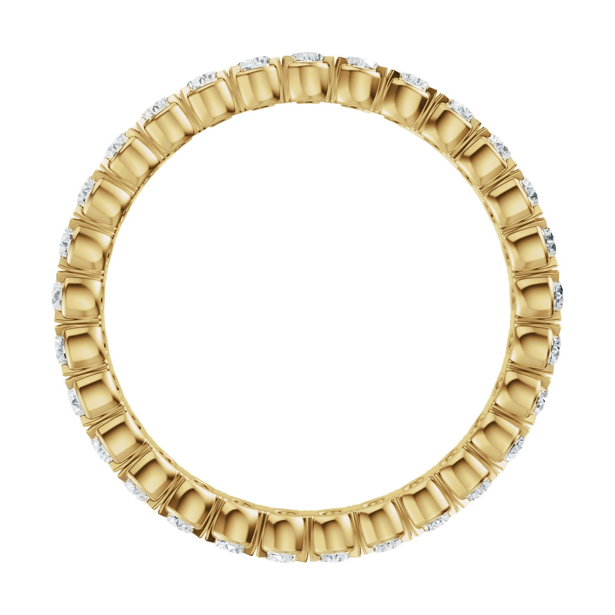 Round Lab-Grown Diamond Eternity Band in 14K Gold - 14K Yellow Gold