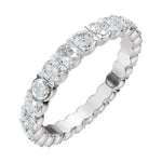 Round Lab-Grown Diamond Eternity Band in 14K Gold - 14K White Gold