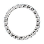 Round Lab-Grown Diamond Eternity Band in 14K Gold - 14K White Gold
