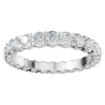 Round Lab-Grown Diamond Eternity Band in 14K Gold - 14K White Gold