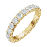 Round Lab-Grown Diamond Eternity Band in 14K Gold - 14K Yellow Gold