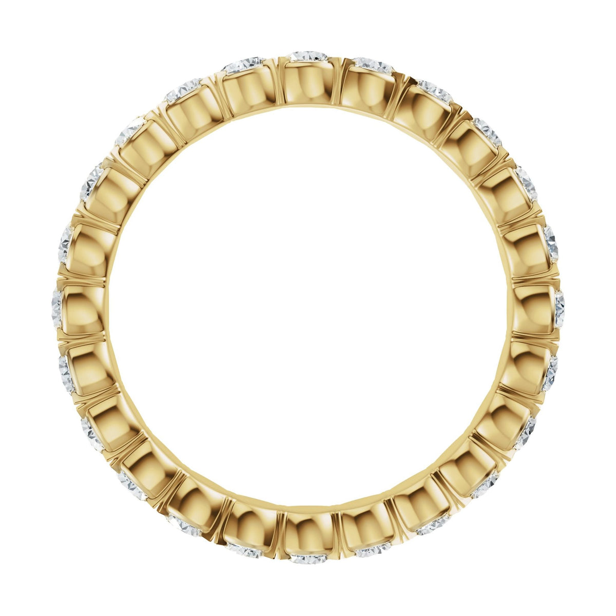Round Lab-Grown Diamond Eternity Band in 14K Gold - 14K Yellow Gold