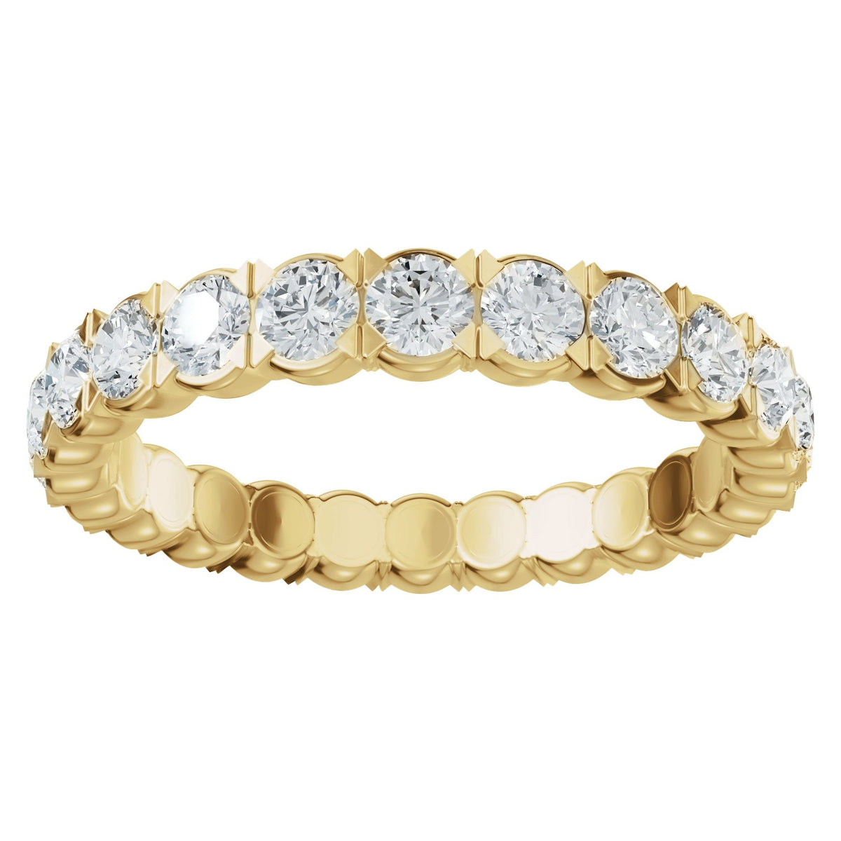 Round Lab-Grown Diamond Eternity Band in 14K Gold - 14K Yellow Gold
