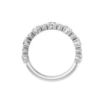 Round Lab-Grown Diamond Half Eternity Band in 14K Gold or Platinum - 14K White Gold