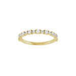 Round Lab-Grown Diamond Half Eternity Band in 14K Gold or Platinum - 14K Yellow Gold