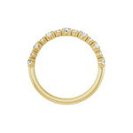 Round Lab-Grown Diamond Half Eternity Band in 14K Gold or Platinum - 14K Yellow Gold