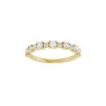 Round Lab-Grown Diamond Half Eternity Band in 14K Gold or Platinum - 14K Yellow Gold