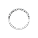 Round Lab-Grown Diamond Half Eternity Band in 14K Gold or Platinum - 14K White Gold