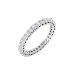 Round Lab-Grown Diamond Shared-Prong Eternity Band in 14K Gold - 14K White Gold