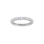 Round Lab-Grown Diamond Shared-Prong Eternity Band in 14K Gold - 14K White Gold