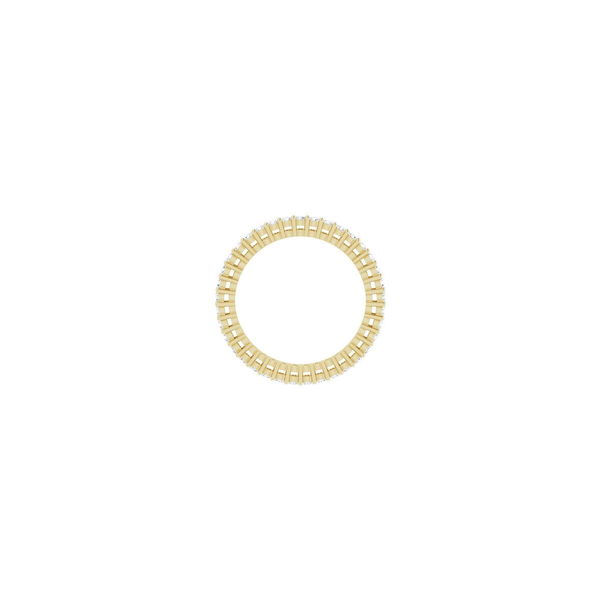 Round Lab-Grown Diamond Shared-Prong Eternity Band in 14K Gold - 14K Yellow Gold