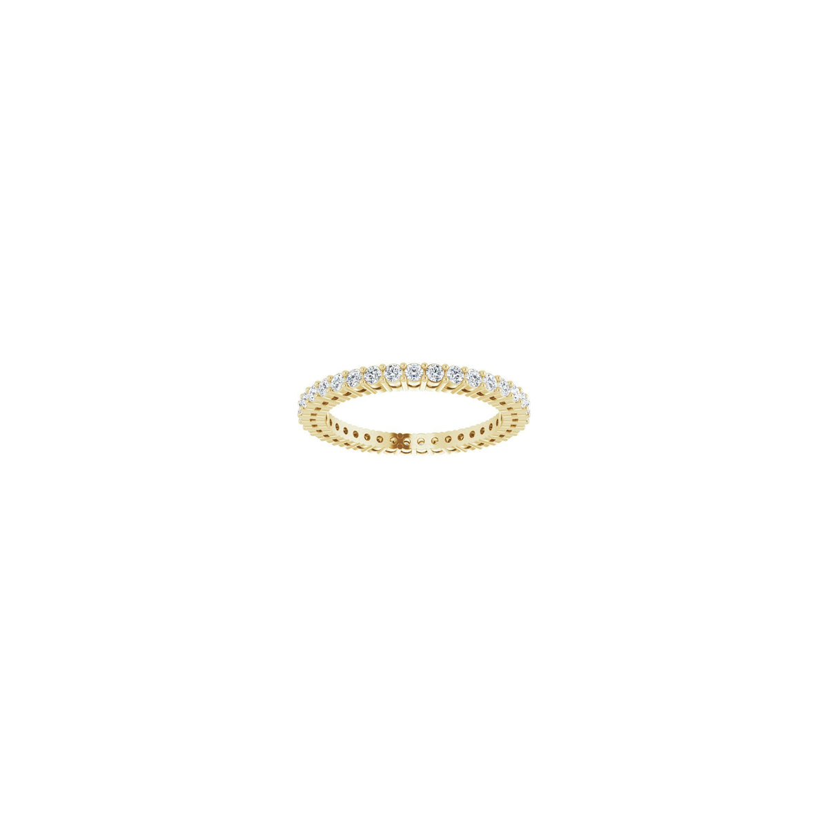 Round Lab-Grown Diamond Shared-Prong Eternity Band in 14K Gold - 14K Yellow Gold