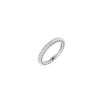 Round Lab-Grown Diamond Shared-Prong Eternity Band in 14K Gold - 14K White Gold