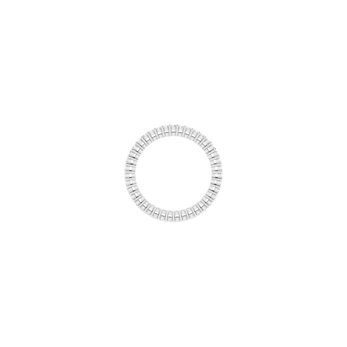 Round Lab-Grown Diamond Shared-Prong Eternity Band in 14K Gold - 14K White Gold