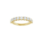 Round Lab-Grown Diamond Shared-Prong Half Eternity Band in 14K Gold - 14K Yellow Gold
