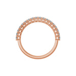 Round Lab-Grown Diamond Shared-Prong Half Eternity Band in 14K Gold - 14K Rose Gold