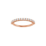 Round Lab-Grown Diamond Shared-Prong Half Eternity Band in 14K Gold - 14K Rose Gold