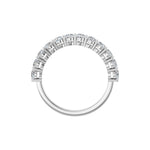 Round Lab-Grown Diamond Shared-Prong Half Eternity Band in 14K Gold - 14K White Gold