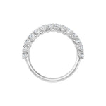 Round Lab-Grown Diamond Woven-Design Half Eternity Band in 14K Gold - 14K White Gold