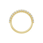Round Lab-Grown Diamond Woven-Design Half Eternity Band in 14K Gold - 14K Yellow Gold