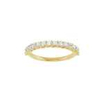 Round Lab-Grown Diamond Woven-Design Half Eternity Band in 14K Gold - 14K Yellow Gold