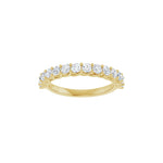 Round Lab-Grown Diamond Woven-Design Half Eternity Band in 14K Gold - 14K Yellow Gold