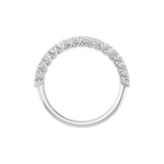 Round Lab-Grown Diamond Woven-Design Half Eternity Band in 14K Gold - 14K White Gold