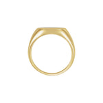 Round Signet Ring in 14K Gold - 14K Yellow Gold