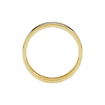 Stepped-Edge Inlay Flat Band in 14K Gold - 14K Two-Tone Gold