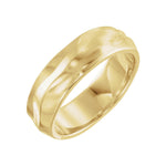 Textured Band in 14K Gold - 14K Yellow Gold