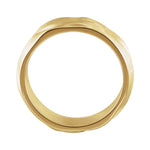 Textured Band in 14K Gold - 14K Yellow Gold