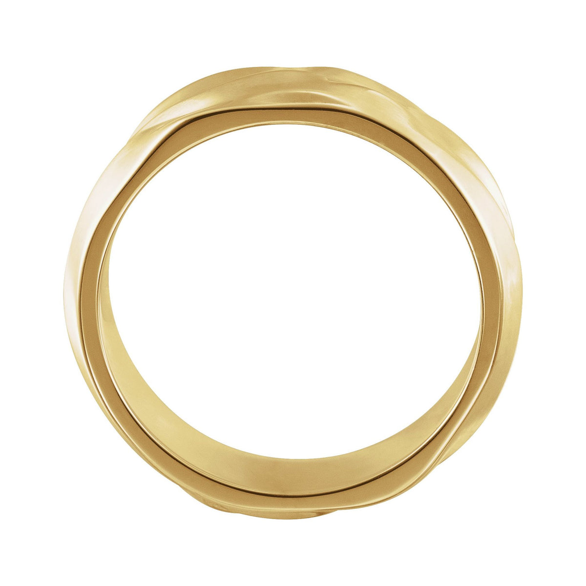 Textured Band in 14K Gold - 14K Yellow Gold