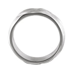 Textured Band in 14K Gold - 14K White Gold