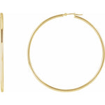 Tube Hoop Earrings in 14K Gold - 14K Yellow Gold