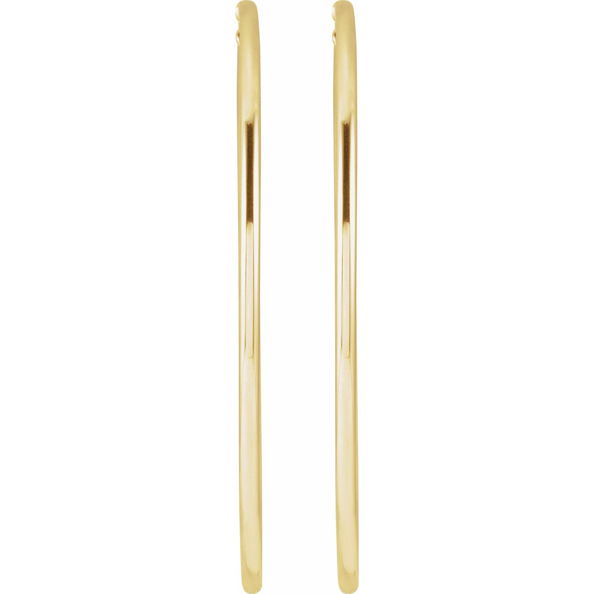 Tube Hoop Earrings in 14K Gold - 14K Yellow Gold