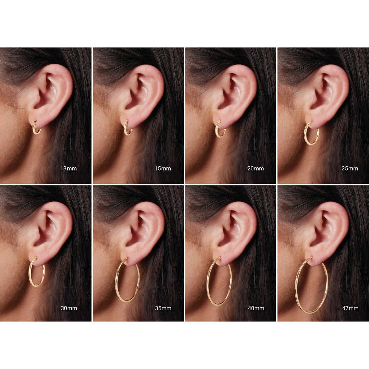 Tube Hoop Earrings in 14K Gold - 14K Yellow Gold