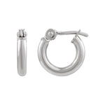 Tube Hoop Earrings in 14K Gold - 14K White Gold