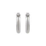 Tube Hoop Earrings in 14K Gold - 14K White Gold