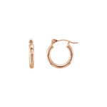 Tube Hoop Earrings in 14K Gold - 14K Rose Gold