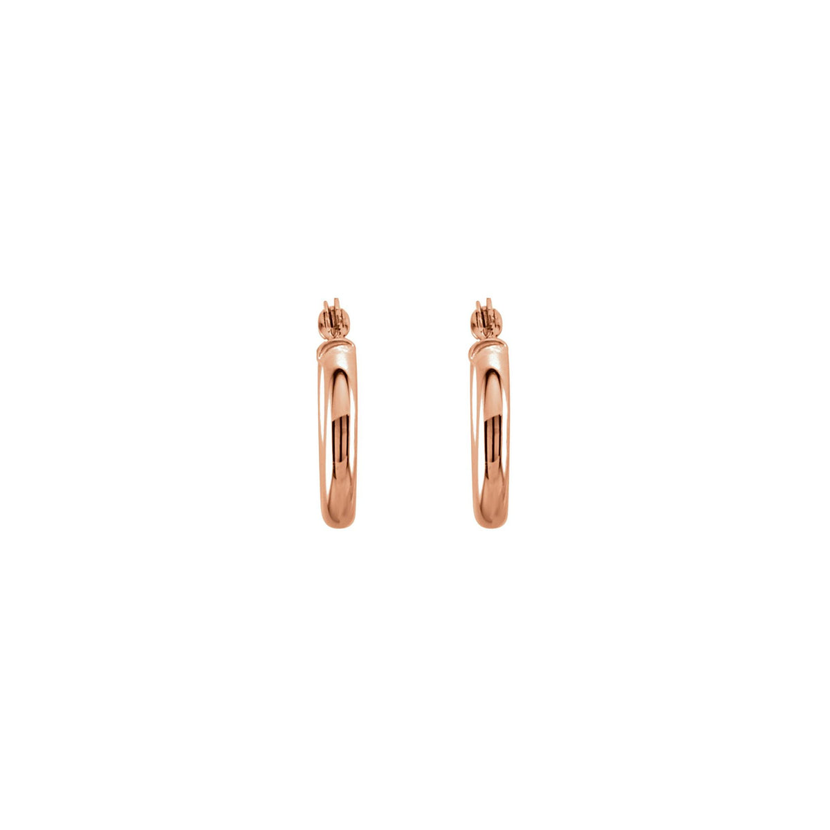 Tube Hoop Earrings in 14K Gold - 14K Rose Gold