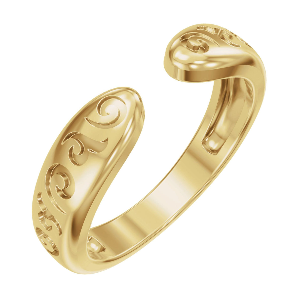 Vintage-Inspired Open Band in 14K Gold - 14K Yellow Gold
