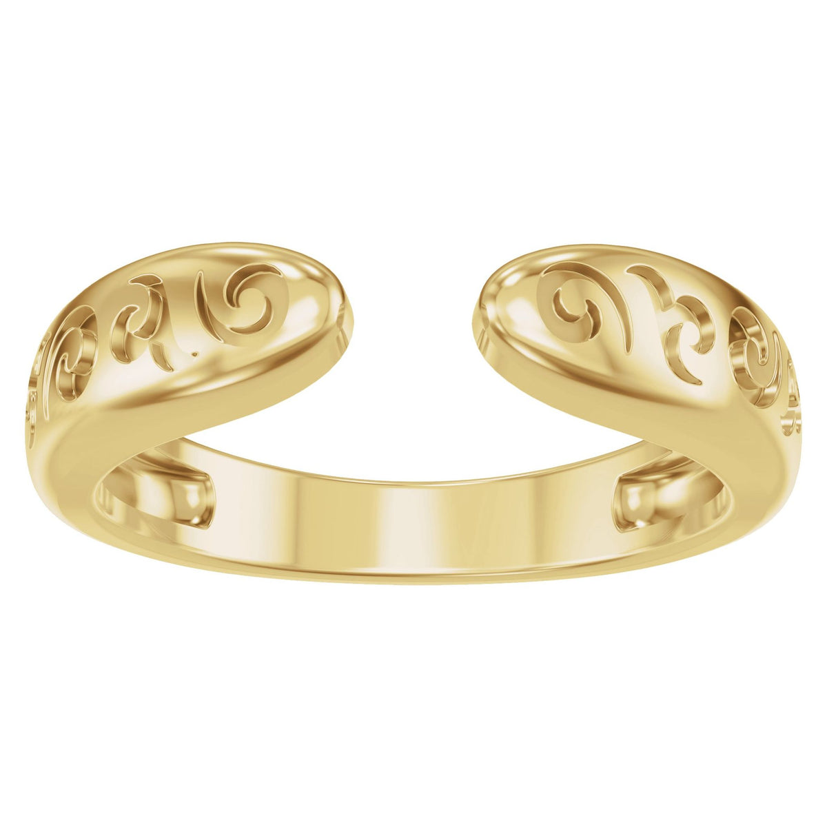 Vintage-Inspired Open Band in 14K Gold - 14K Yellow Gold