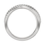 Wheat Criss-Cross Contour Band in 14K Gold - 14K White Gold