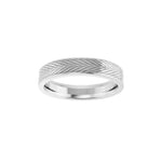 Wheat Patterned Band in 14K Gold - 14K White Gold