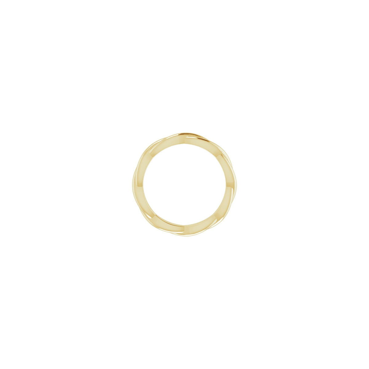 Woven-Design Band in 14K & 18K Gold or Platinum, 1.45mm Top - 18K Yellow Gold