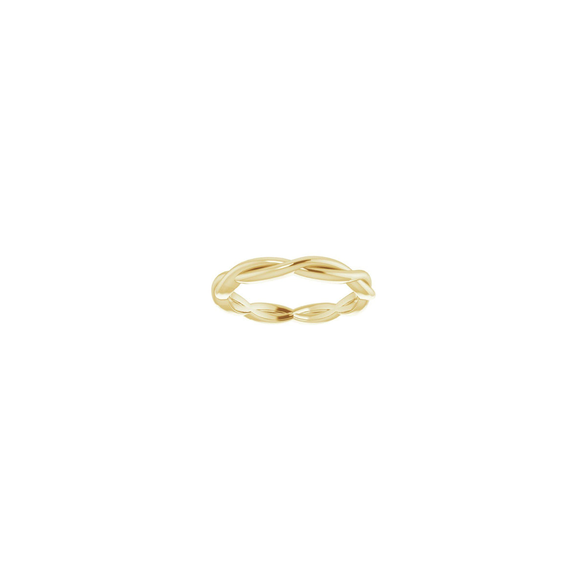 Woven-Design Band in 14K & 18K Gold or Platinum, 1.45mm Top - 18K Yellow Gold